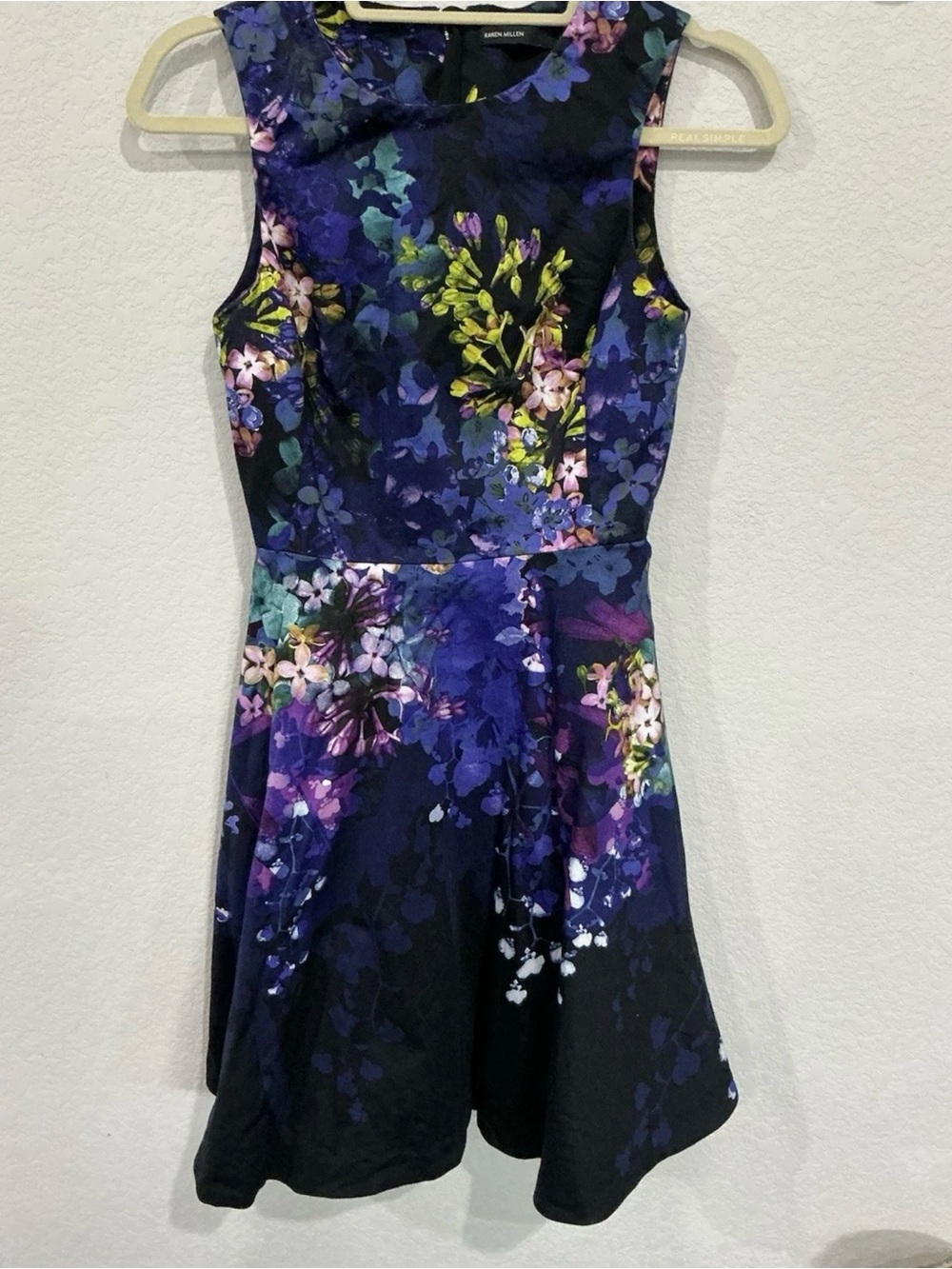 Karen Millen Dress Fit & Flare Womens Size 4 Sleeveless Floral Lined